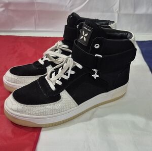 Michael Michael Kors Jaden Snake Print Leather High Tops Sneakers Women 10m